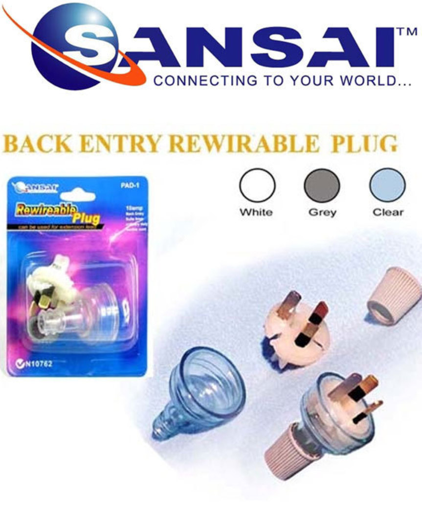 SANSAI Back Entry Rewireable Power Plug image 1